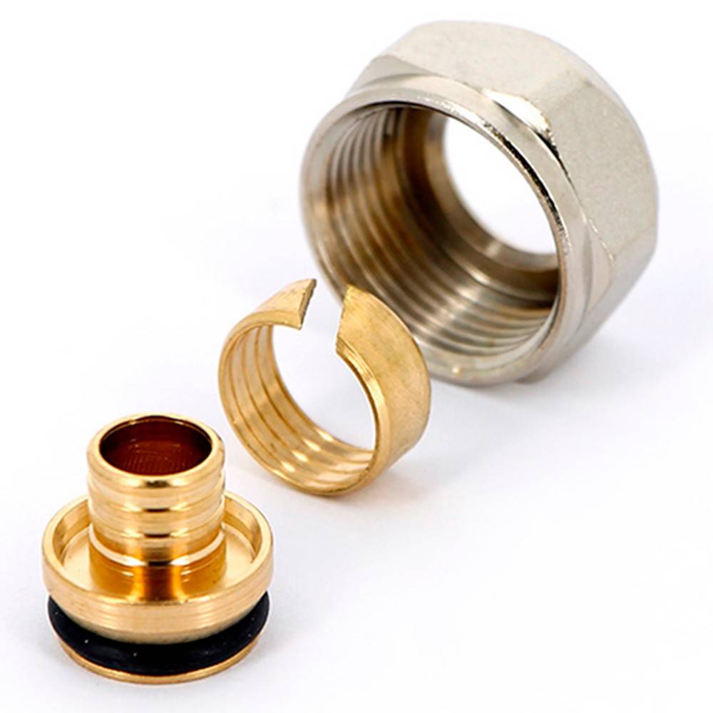 Соединитель обжимной Uni-Fitt 20(2.8)х3/4 EK для труб PEX 145C3600