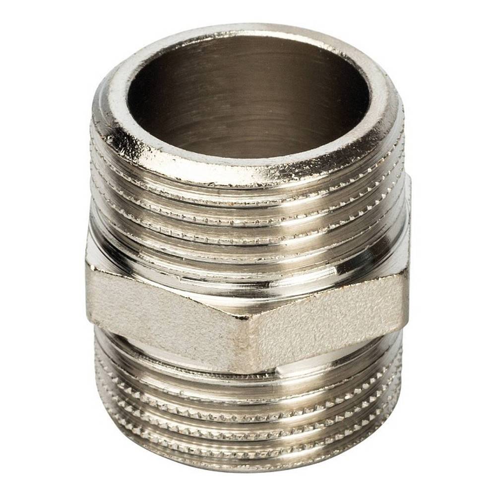 Ниппель STOUT латунный никелированный 3/4 НР-НР SFT-0004-000034