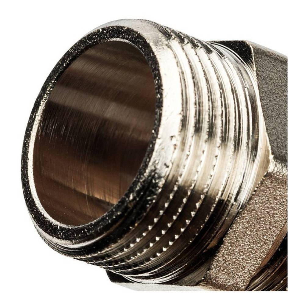 Ниппель STOUT латунный никелированный 3/4 НР-НР SFT-0004-000034