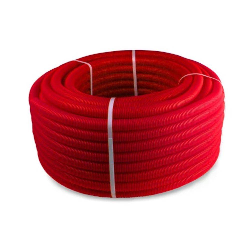 Труба ПНД гофрированная RTP 25 мм внутр. d21 мм красная 50 м 1436997