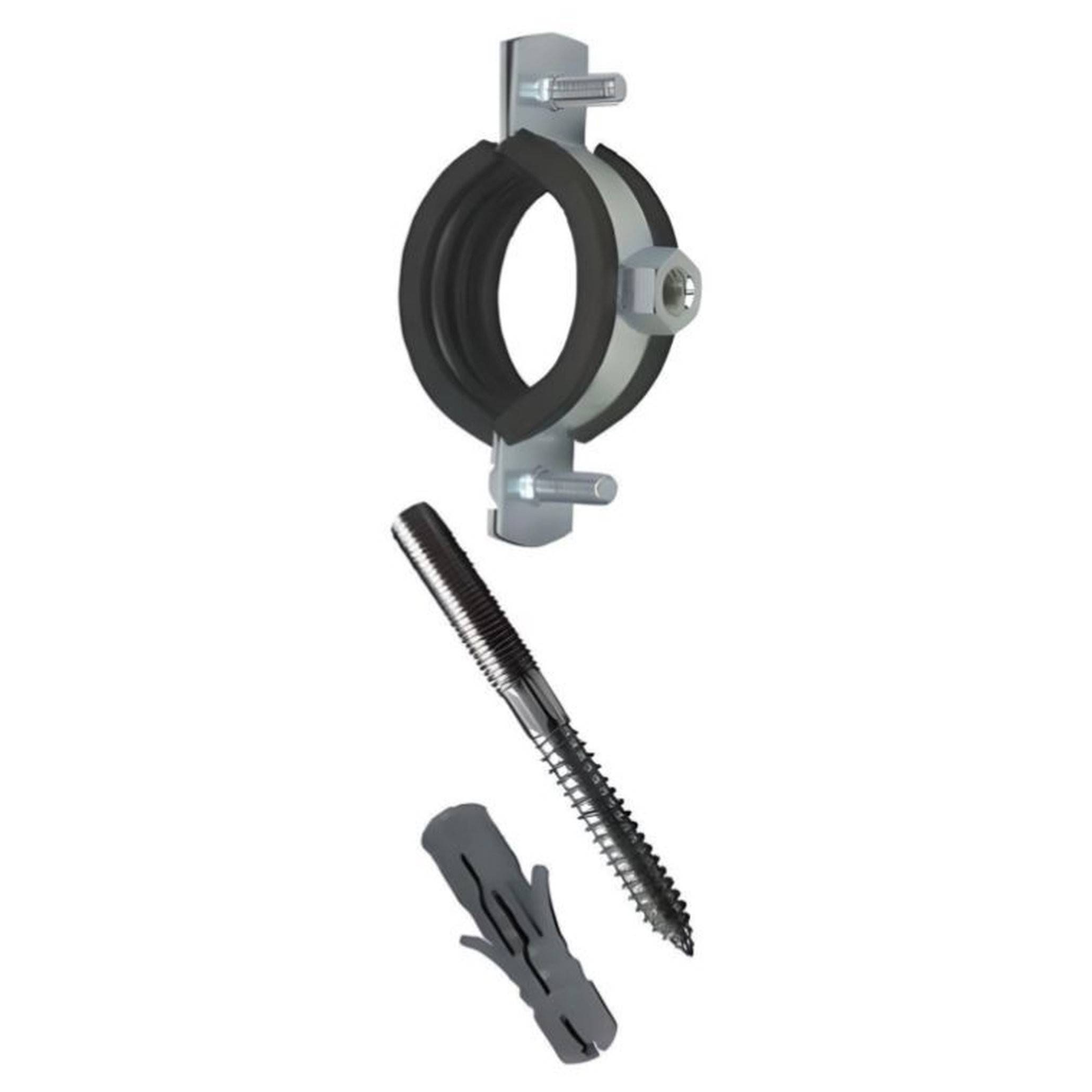 Хомут трубный ViEiR металлический с резиновым профилем 3/4 25-29 мм GK11