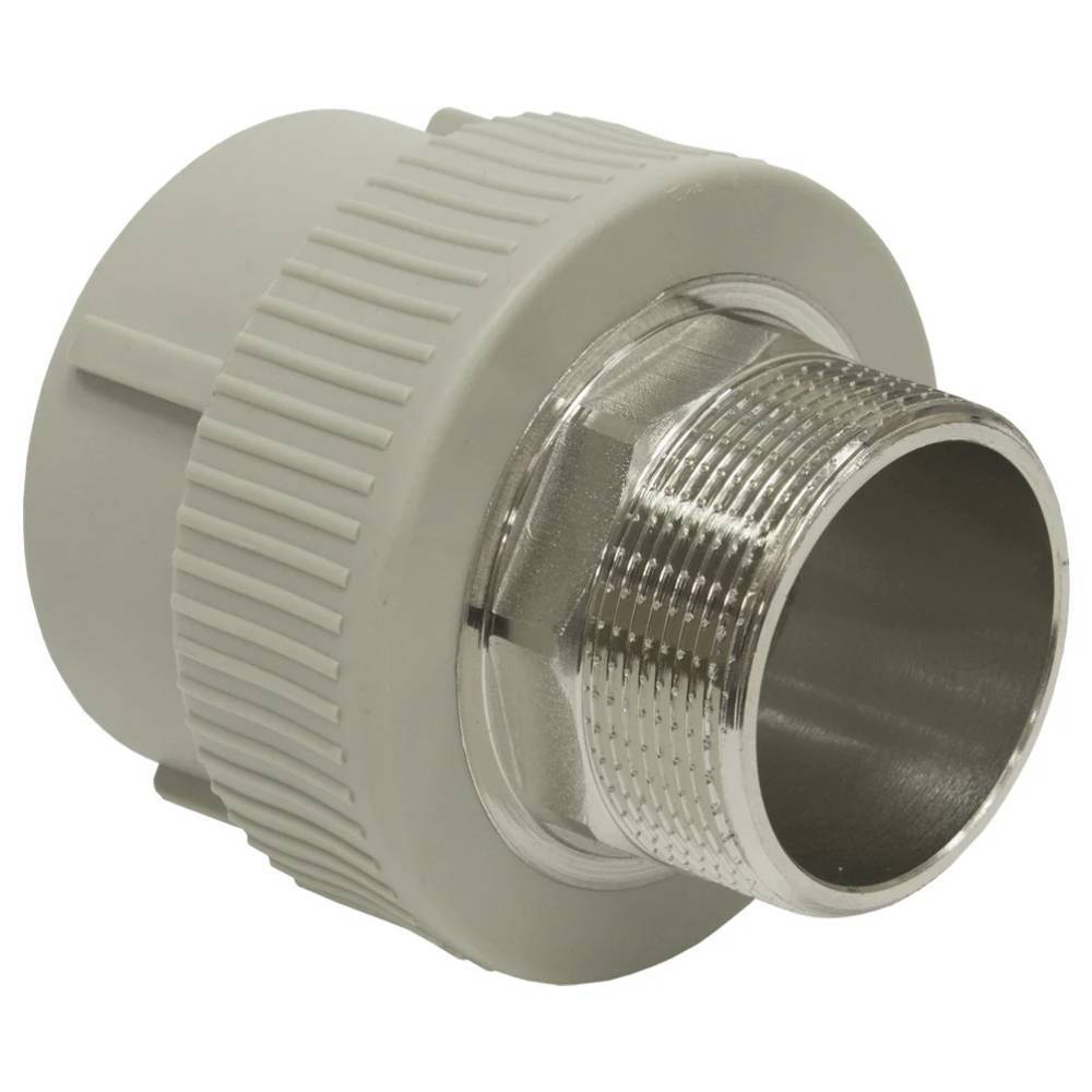 Муфта комбинированная TEBO PP-R 63x2 НР под ключ 031020712