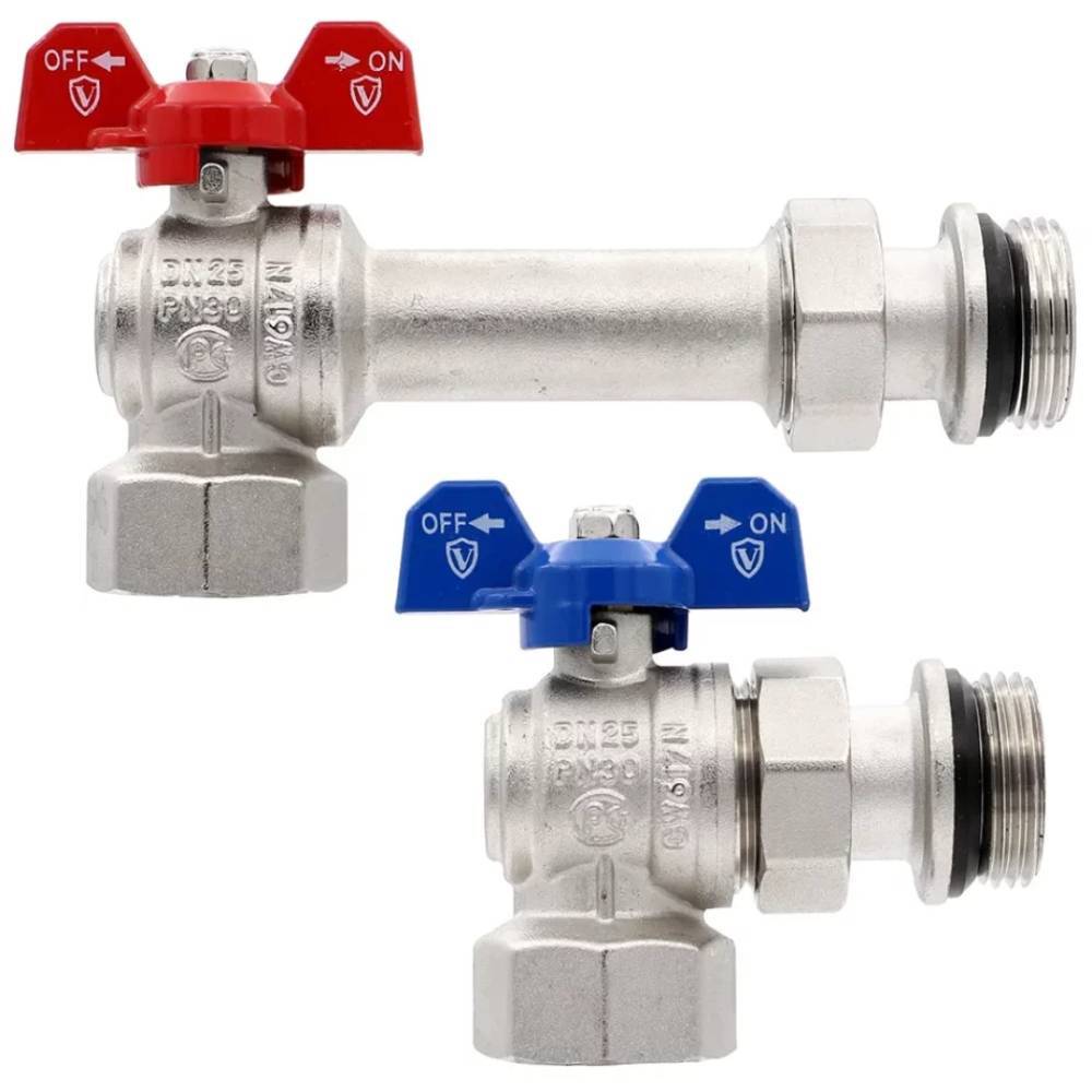 Комплект кранов шаровых угловых VIEIR для коллекторной группы 1 дюйм VER63