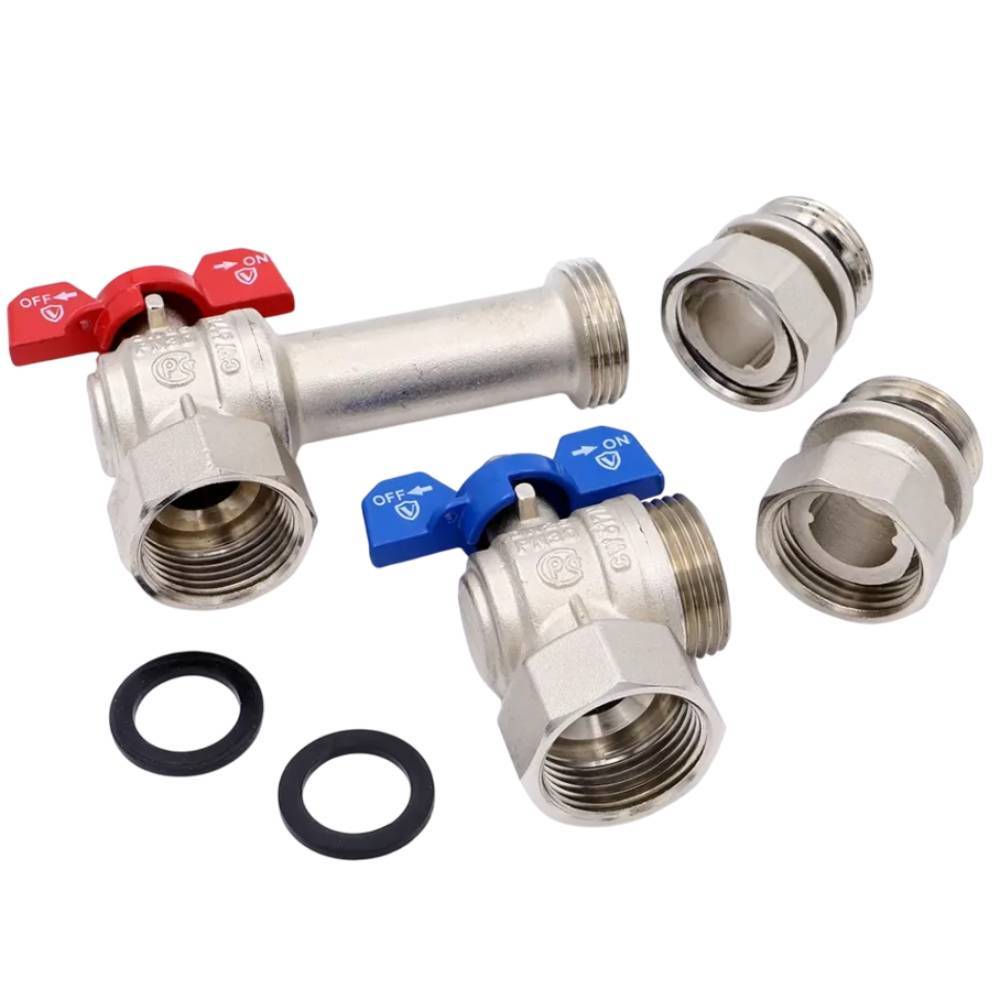 Комплект кранов шаровых угловых VIEIR для коллекторной группы 1 дюйм VER63