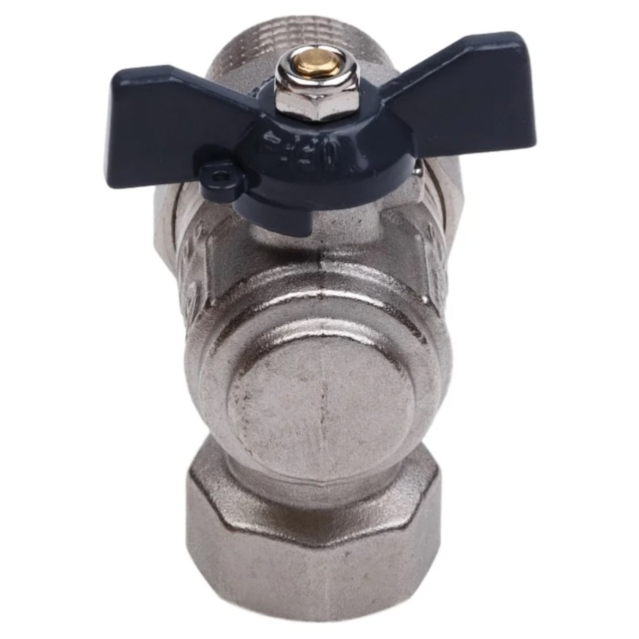 Кран шаровой AQUALINK со сгоном угловой ВН 1/2 бабочка 1524290