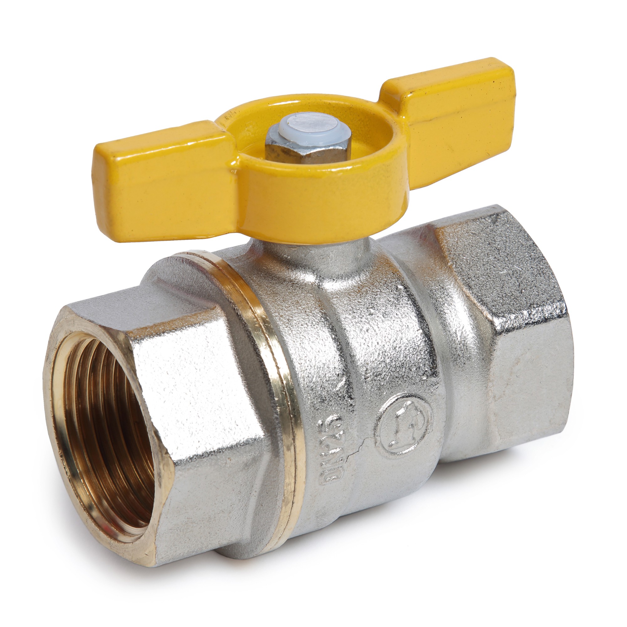 Кран шаровой Giacomini R731G 3/8 ВР-ВР для газа полнопроходной бабочка R731GAX002