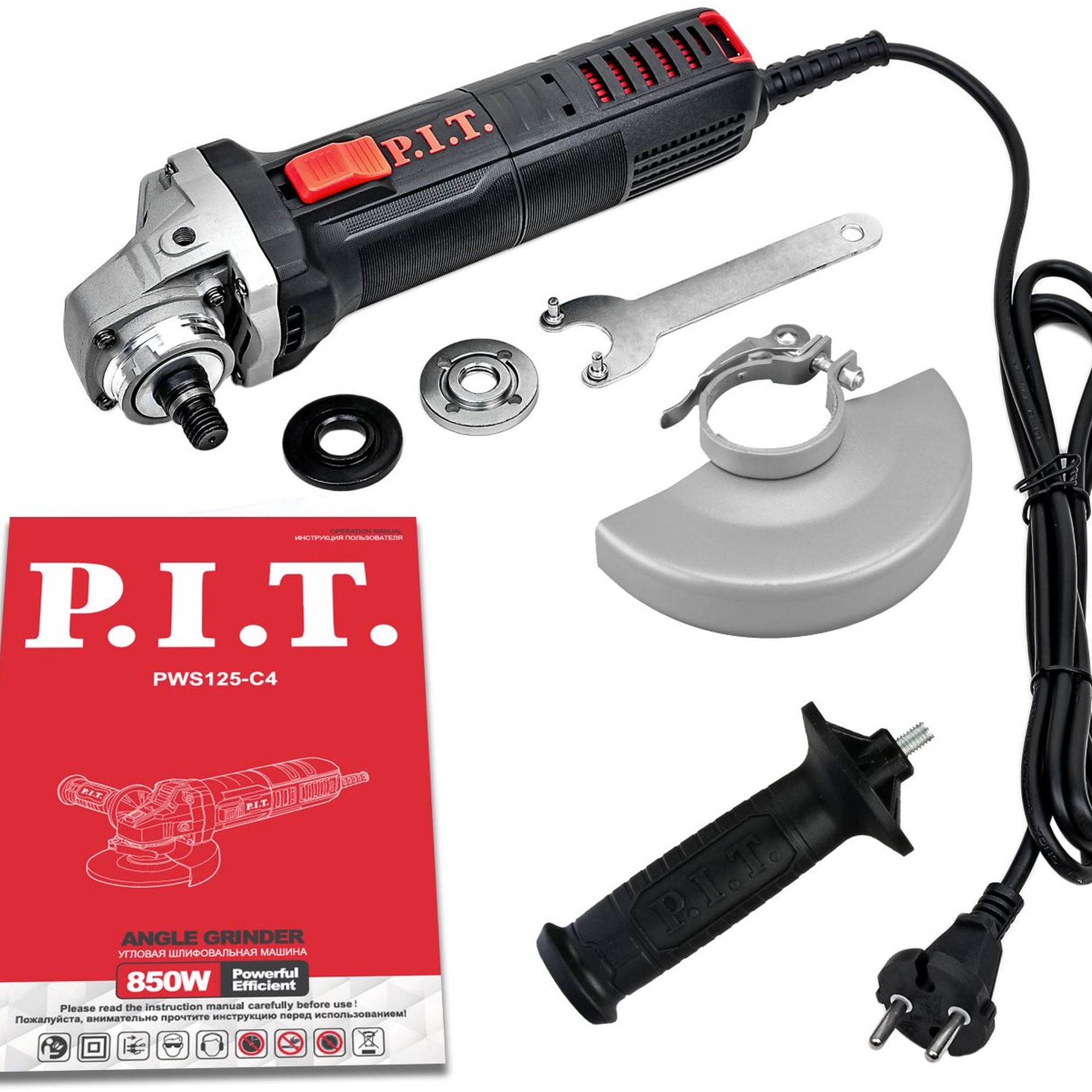 Угловая шлифмашина P.I.T. PWS125-C4 125 мм 850 Вт PWS125-C4