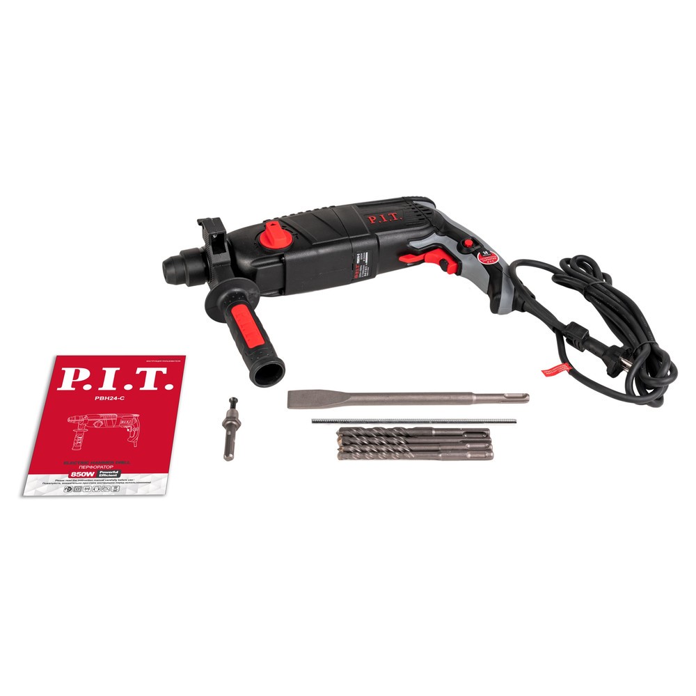 Перфоратор P.I.T. МАСТЕР PBH24-C 850 Вт 2.4 Дж SDS-plus кейс PBH24-C
