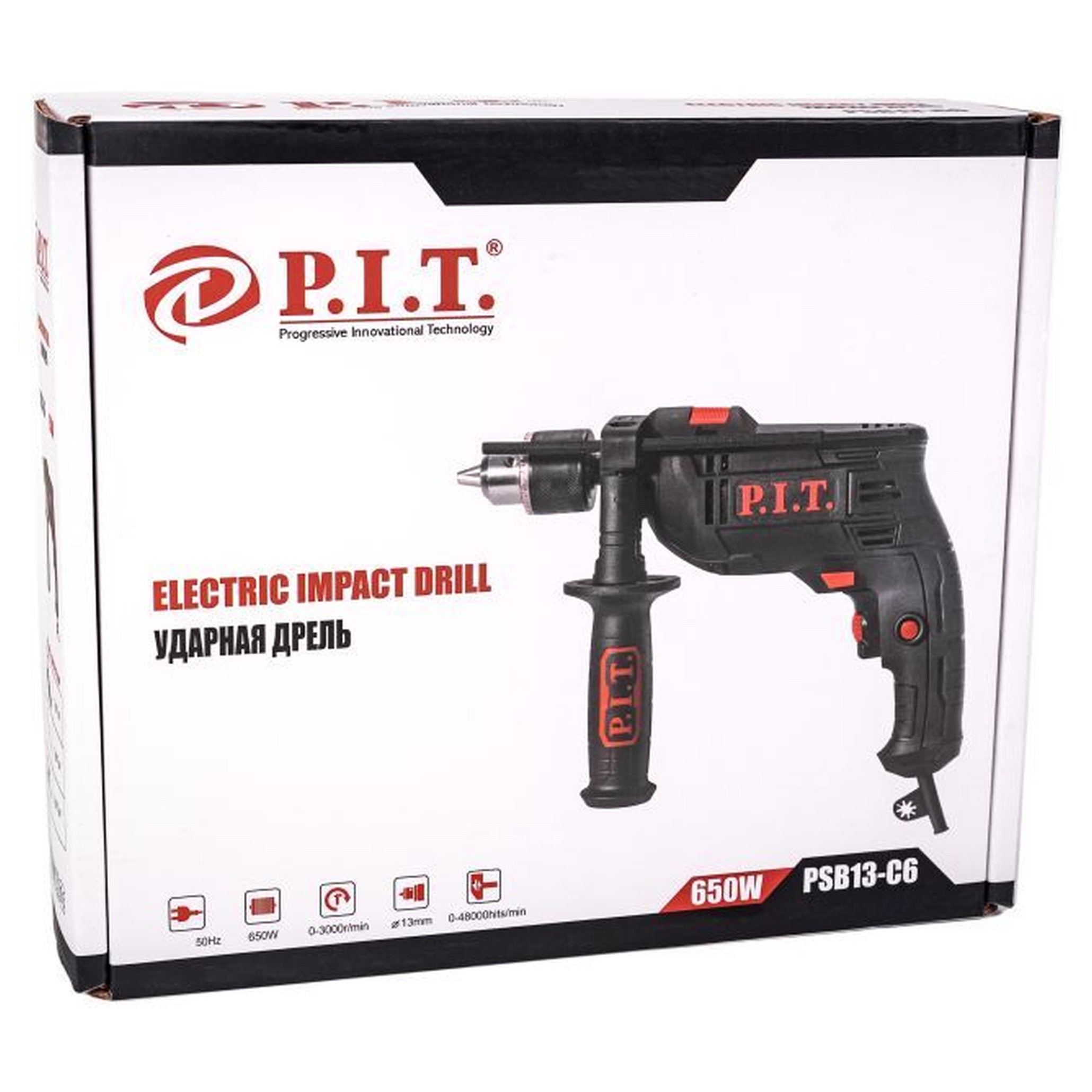 Дрель ударная P.I.T. PSB13-C6 650 Вт