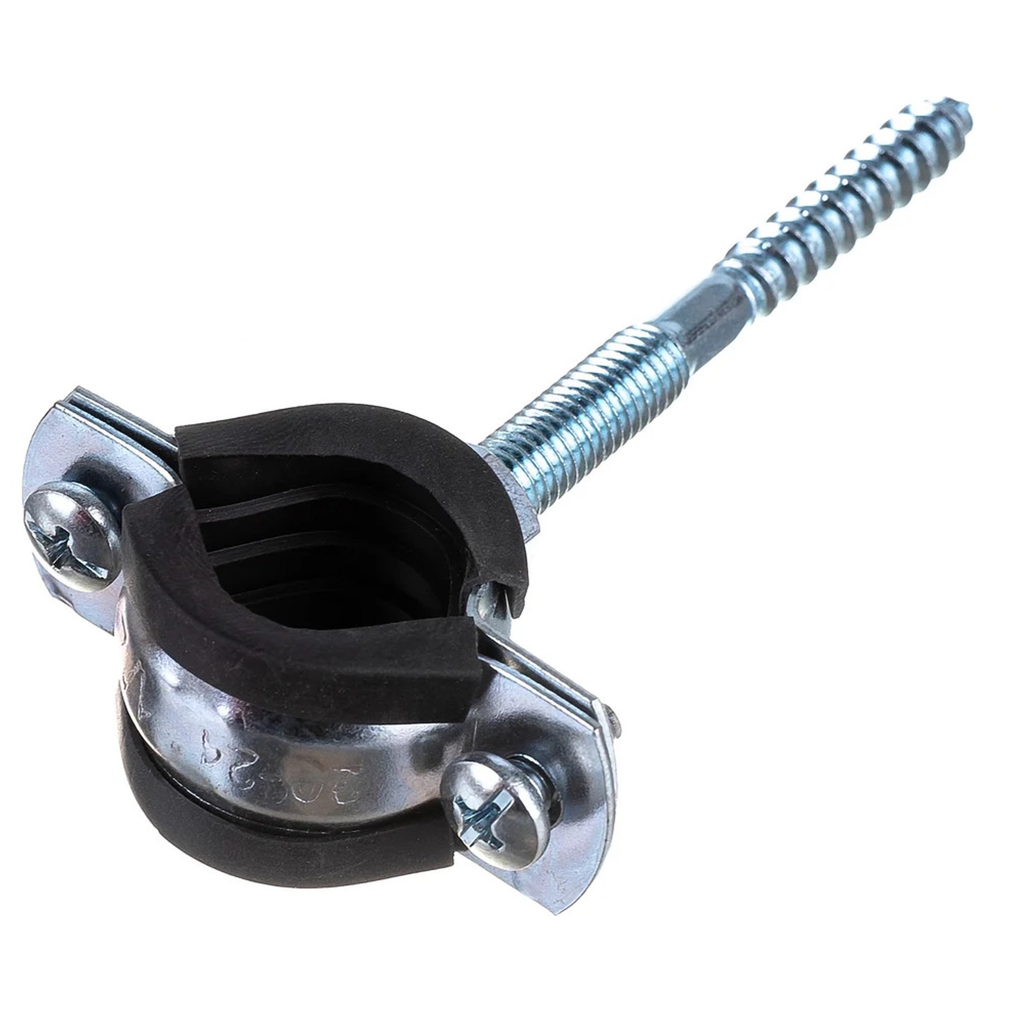 Хомут металлорезиновый СТМ с дюбелем и шурупом 1/2 20-25 мм 1349362