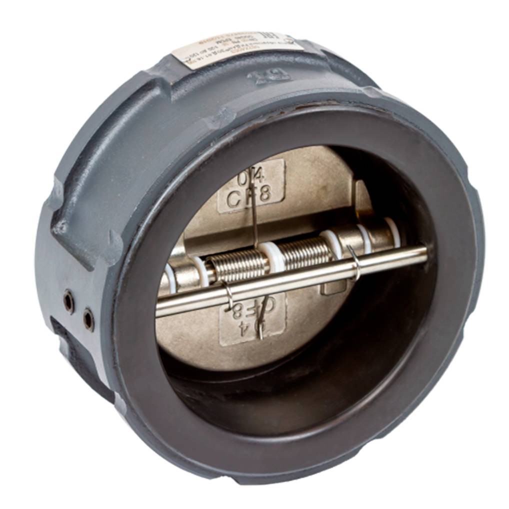 Затвор обратный Ридан ЗОД PN16 DN350 межфланцевый двустворчатый чугун GGG40 НС-1448051