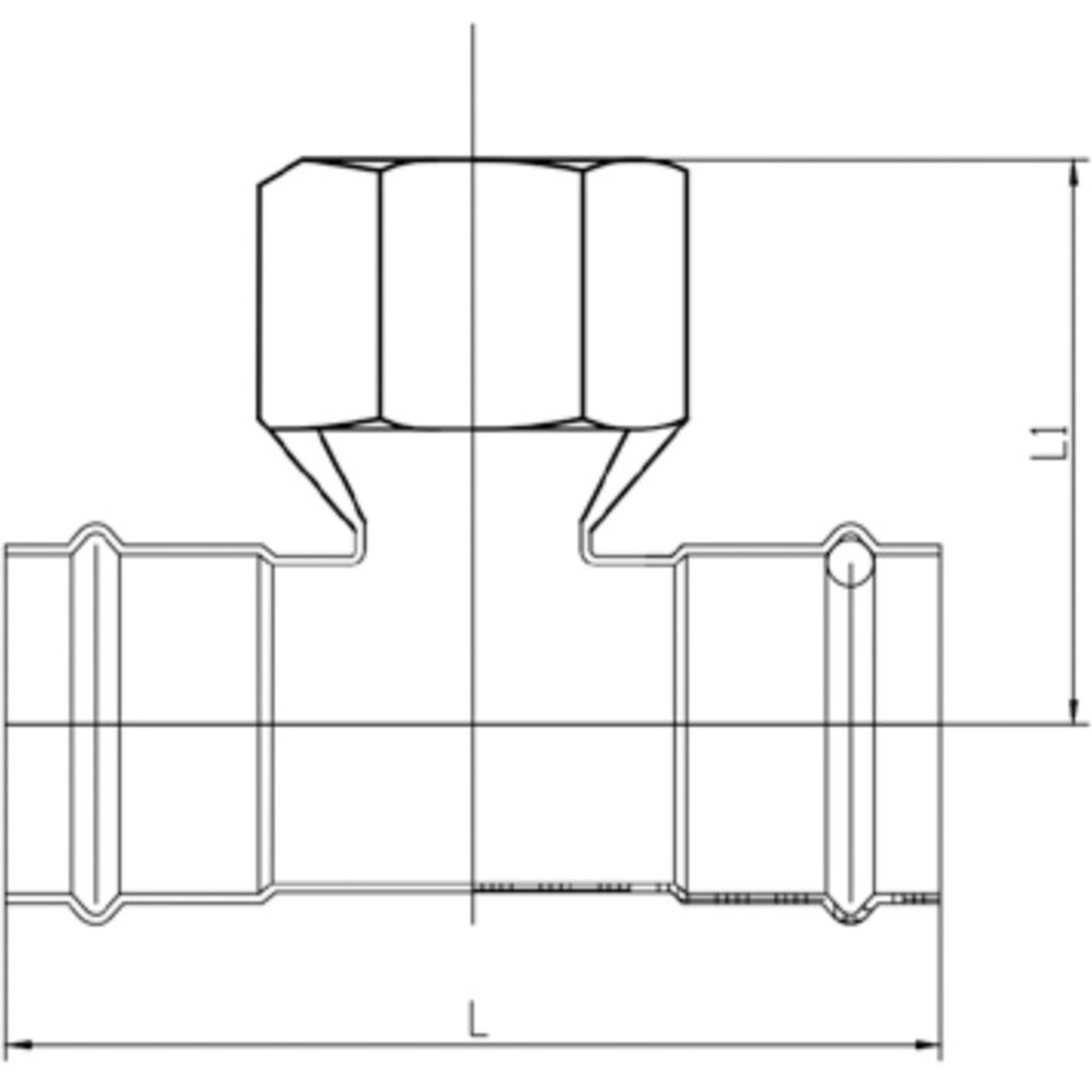 Тройник пресс VIEIR VER-PRO из нержавеющей стали 18х3/4х18 мм вн. р. 1450974