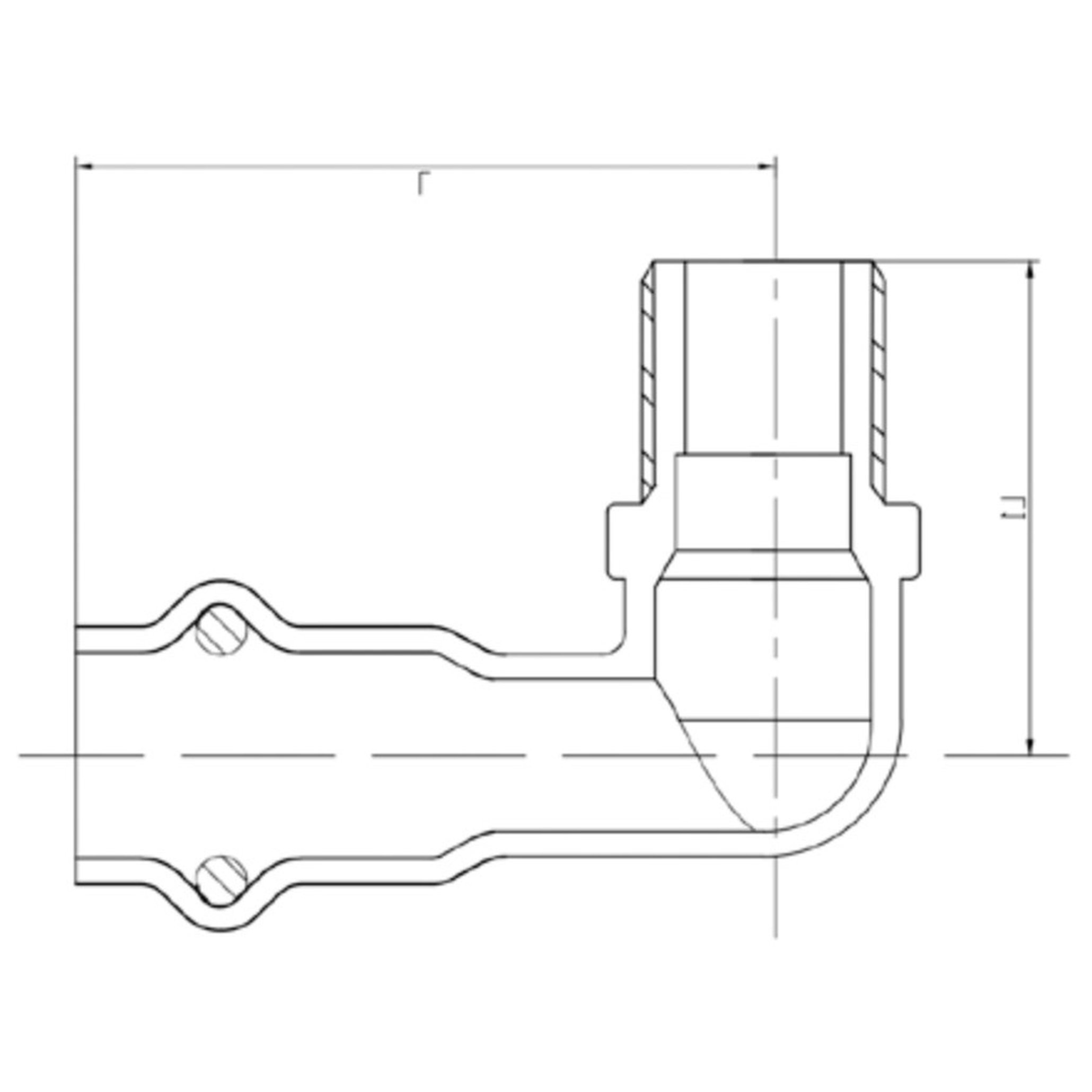 Уголок пресс 90° VIEIR VER-PRO нержавеющая сталь 22 мм х 1/2 НР НС-1451042