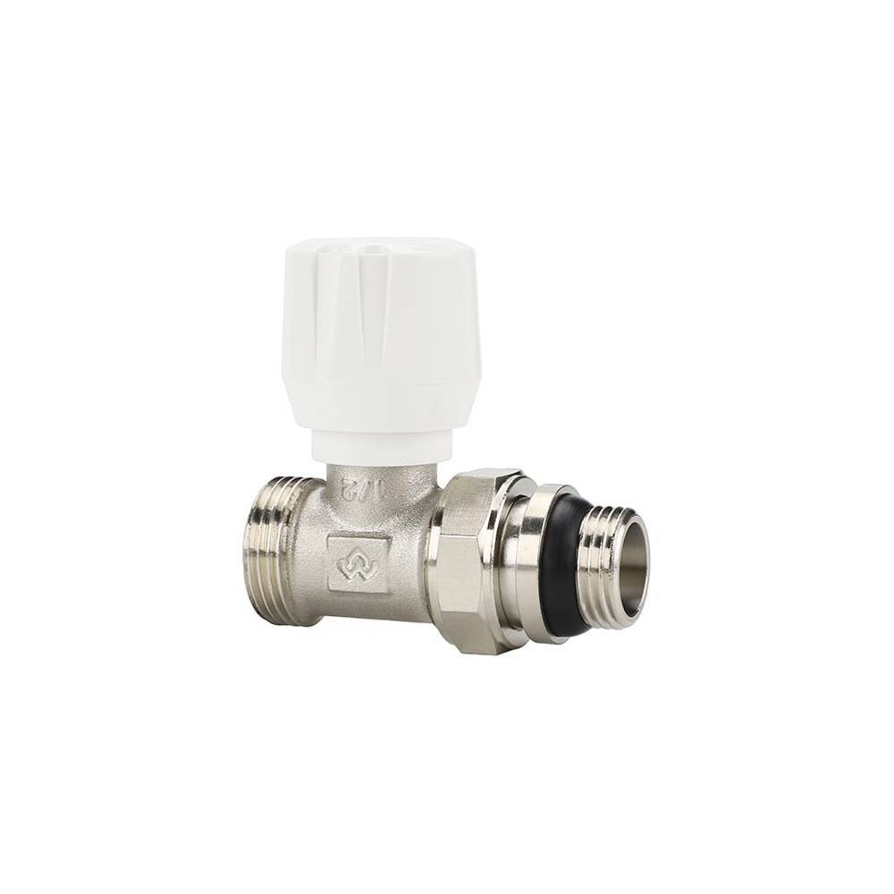 Клапан радиаторный Varmega ручной прямой 1/2 x 3/4 EK с самоуплотняющимся полусгоном VM10112