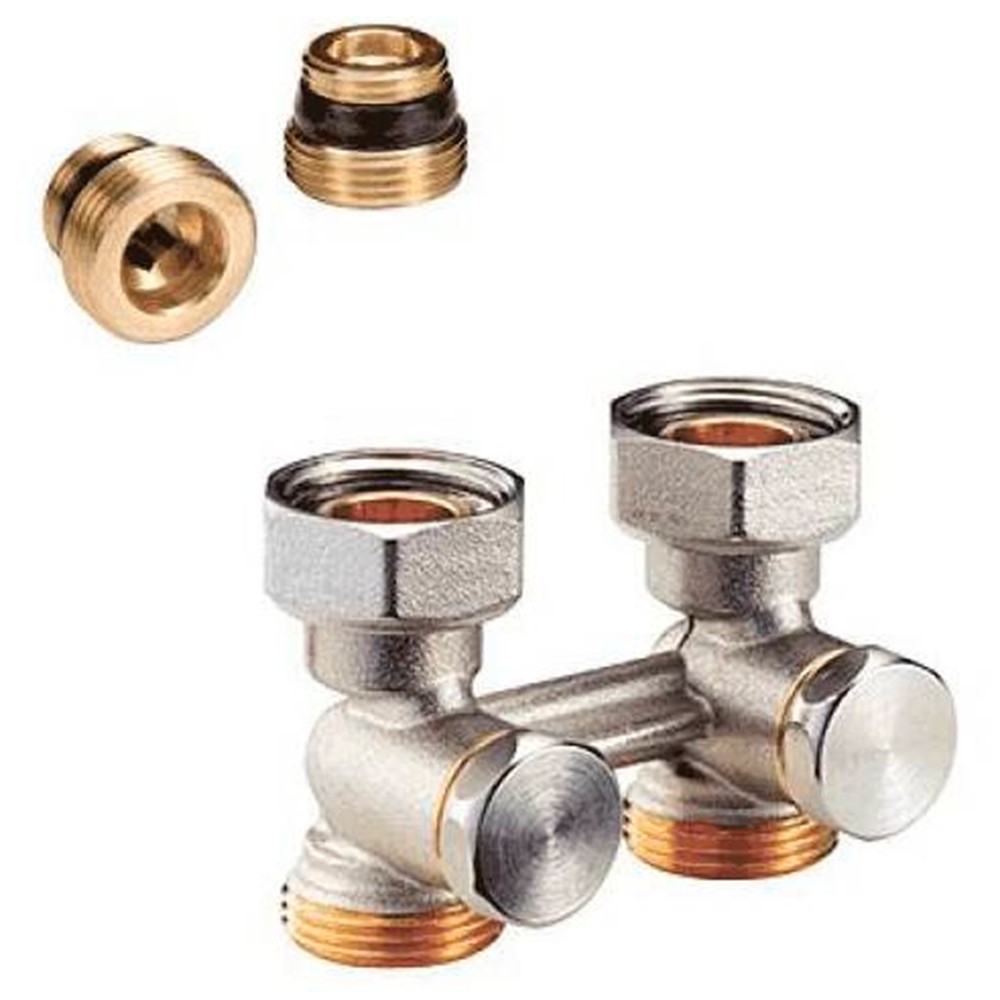 Узел нижнего подключения Giacomini R387X012 прямой H-образный 1/2x3/4 EK R387X012