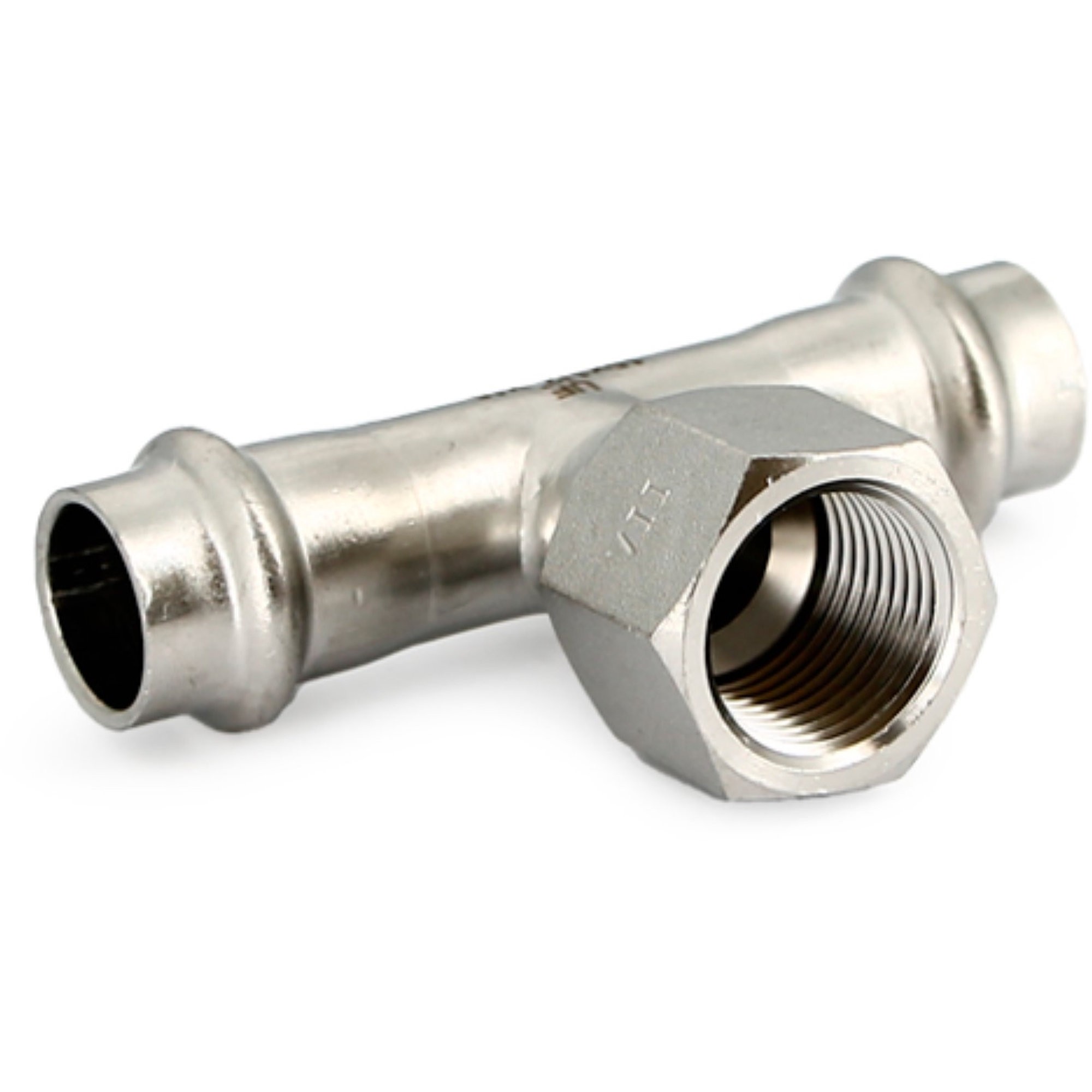 Тройник пресс Uni-Fitt 28х1/2х28 мм ВР нержавеющая сталь 1610198