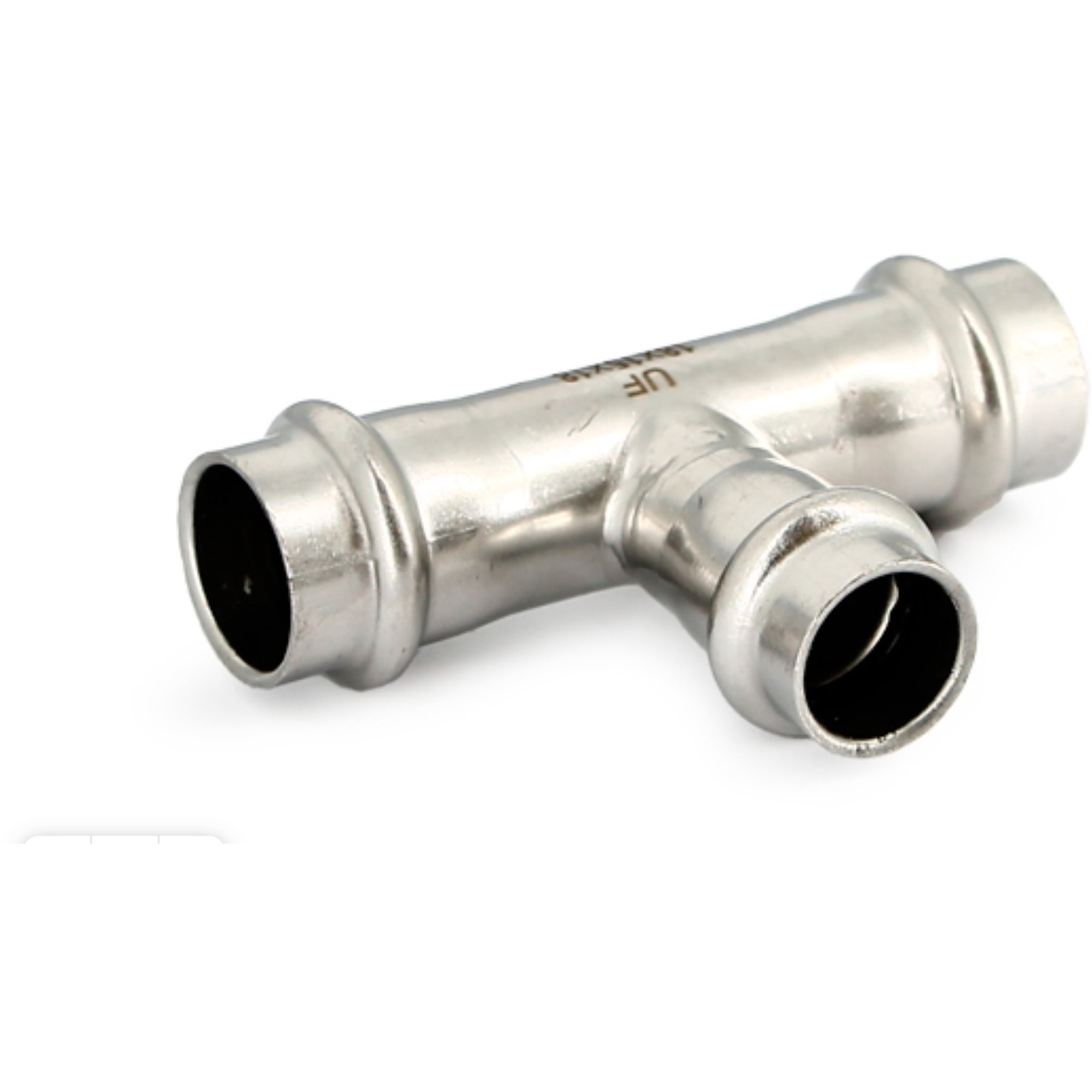 Тройник пресс Uni-Fitt 35х28х35 мм нержавеющая сталь 1610214