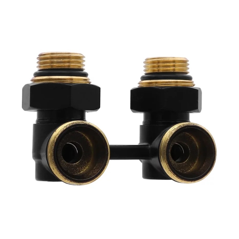 Узел нижнего подключения VIEIR Мультифлекс угловой 3/4 черный VR309-C