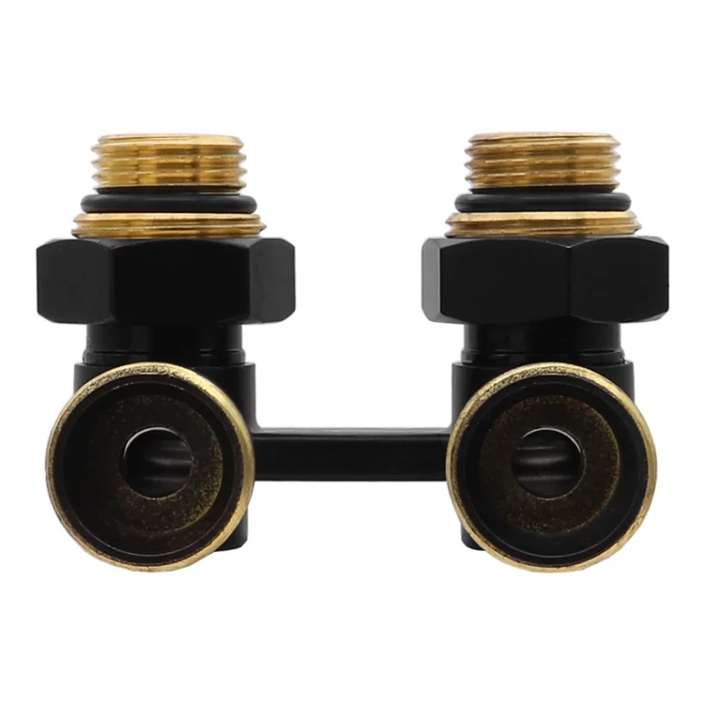 Узел нижнего подключения VIEIR Мультифлекс угловой 3/4 черный VR309-C