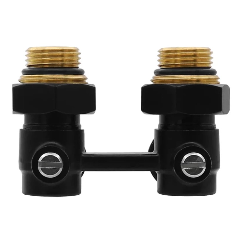 Узел нижнего подключения VIEIR Мультифлекс угловой 3/4 черный VR309-C