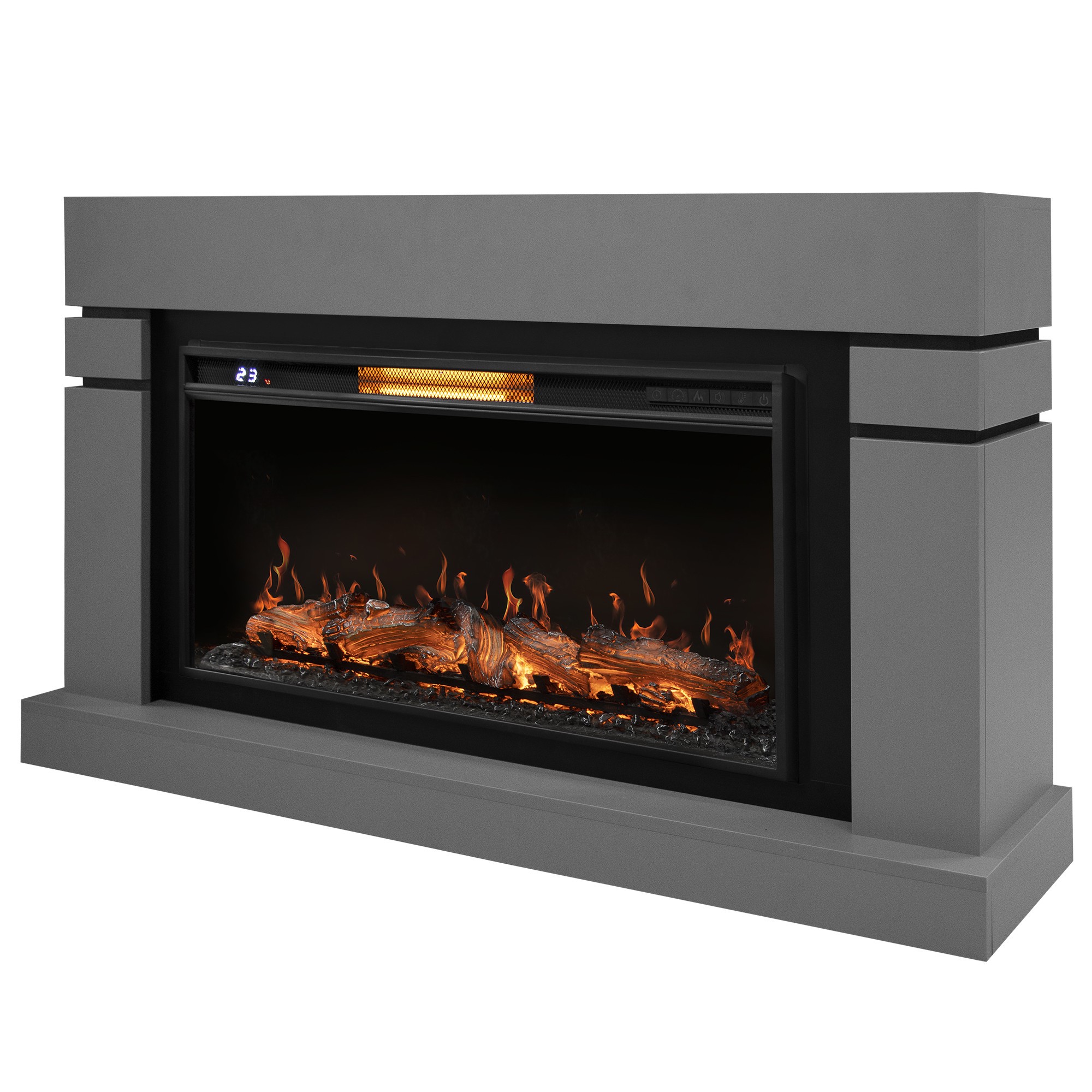 Каминокомплект Electrolux EFP/P-3620LS с порталом Lindos 42/40/36 светло-серый р/в 1706991