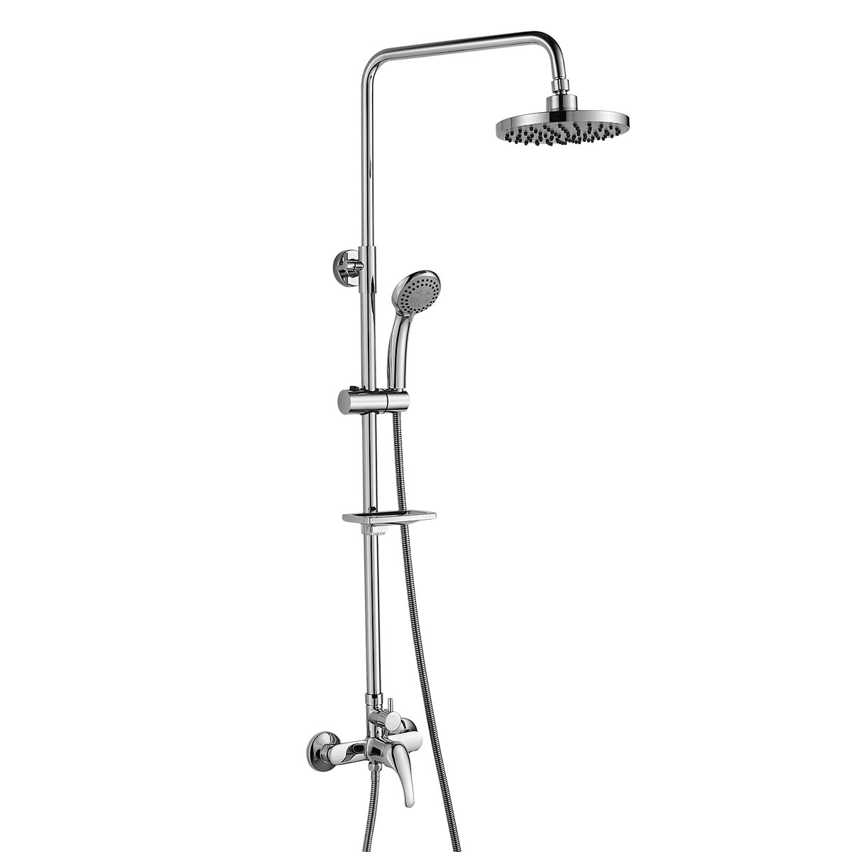 Смеситель для душа Rossinka A35-45 с верхней лейкой Тропический дождь и 3-функциональной лейкой A35-45