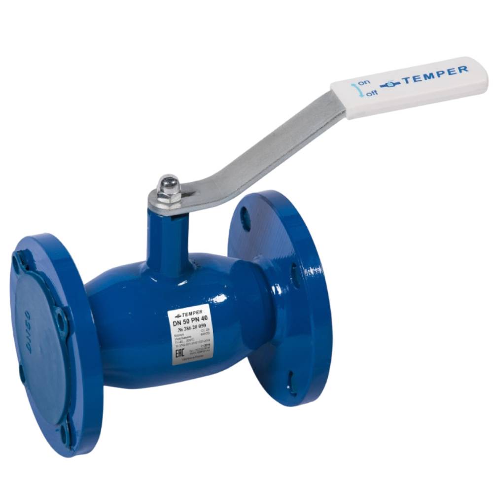 Кран шаровый TEMPER DN80 PN16 стандартнопроходной фланцевый 28320080