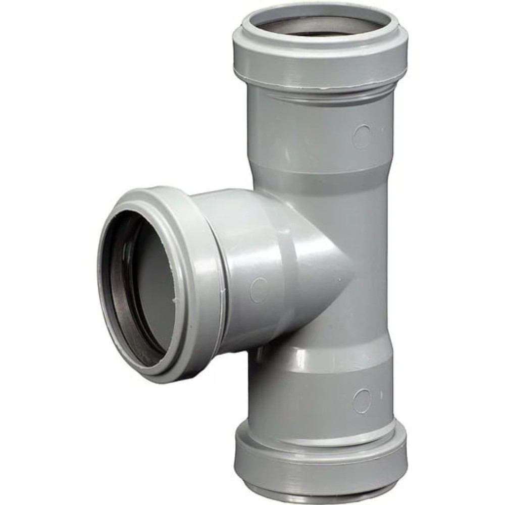 Тройник канализационный Lammin ВК 50х50 мм 87.5° трехраструбный НС-1642102