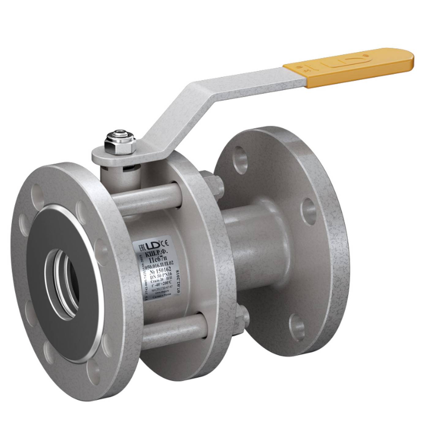Кран шаровой LD 11с67п Ду100 Ру16 фланцевый полнопроходной разборный 11с67п