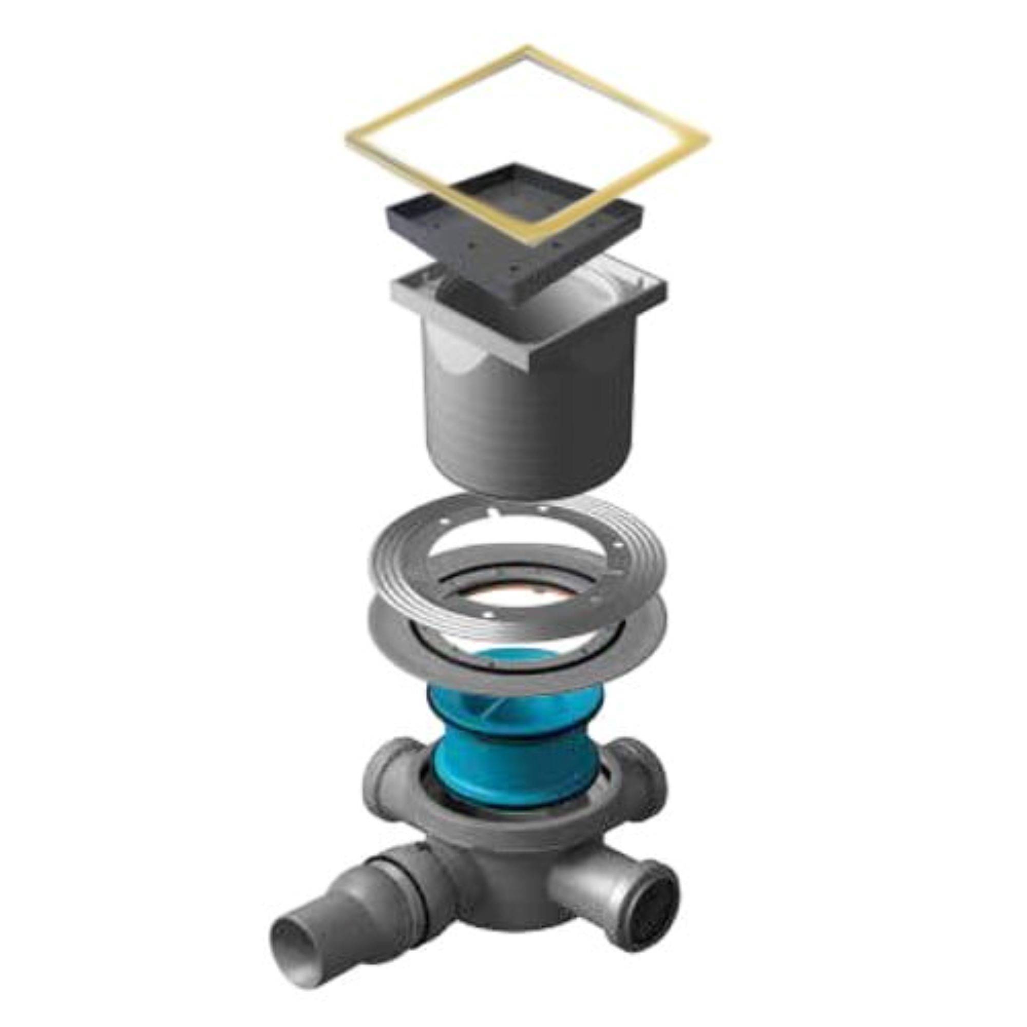 Трап для душа точечный Peštan Confluo Standard 15х15 Ceramic 3 Gold 1519636