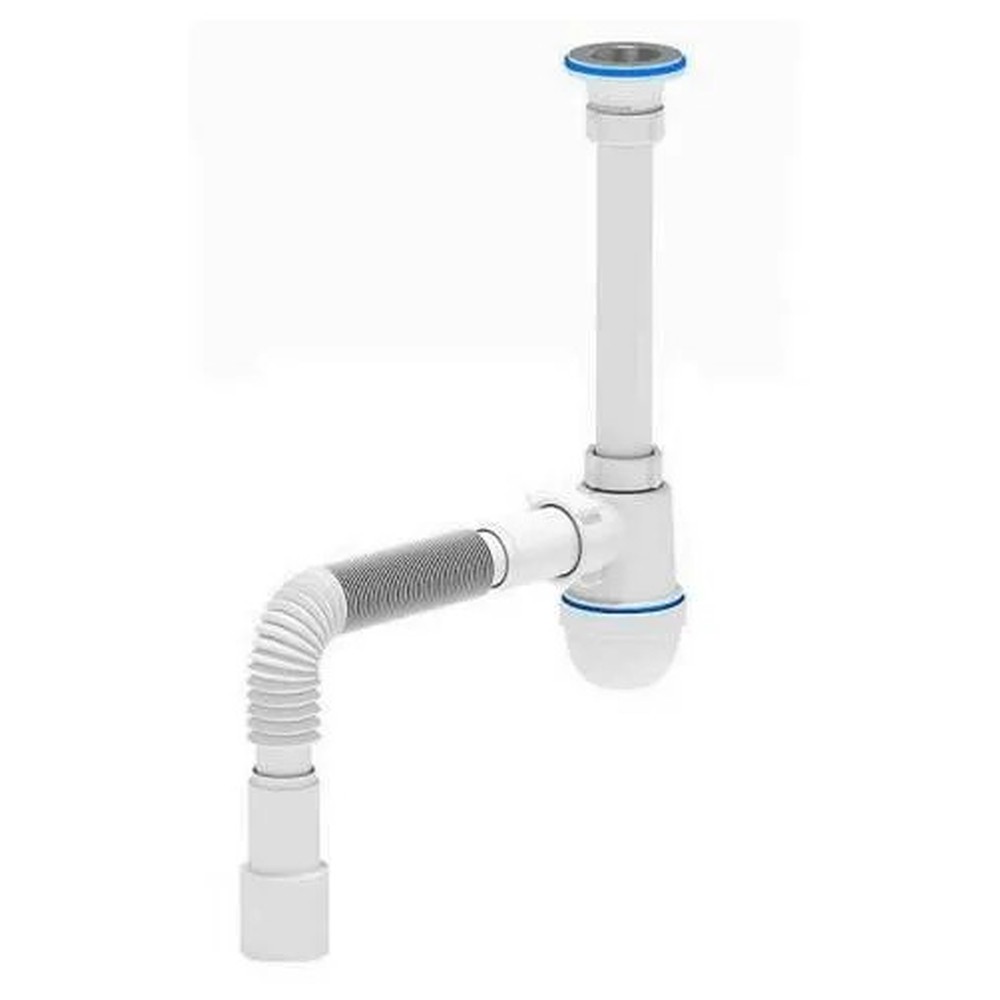 Сифон для умывальника АНИ пласт C1015 бутылочный 1 1/4х40 мм с гофрой 40х40/50 мм C1015