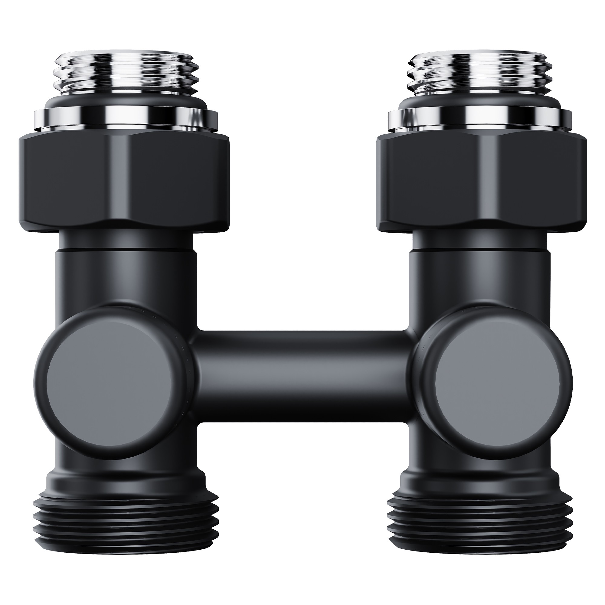 Узел нижнего подключения Royal Thermo Design прямой 1/2 x 3/4 EK черный RTE 07.00102