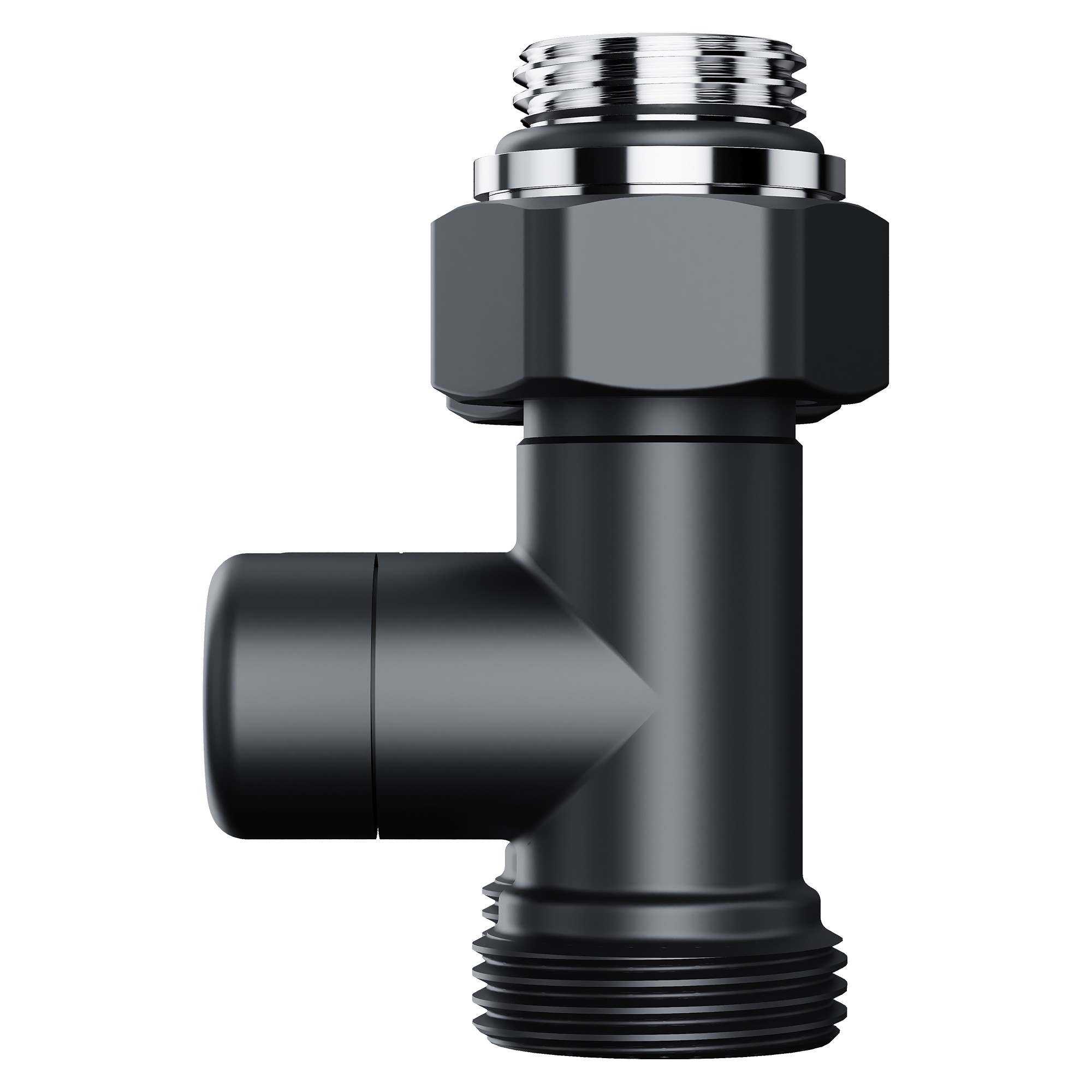 Узел нижнего подключения Royal Thermo Design прямой 1/2 x 3/4 EK черный RTE 07.00102