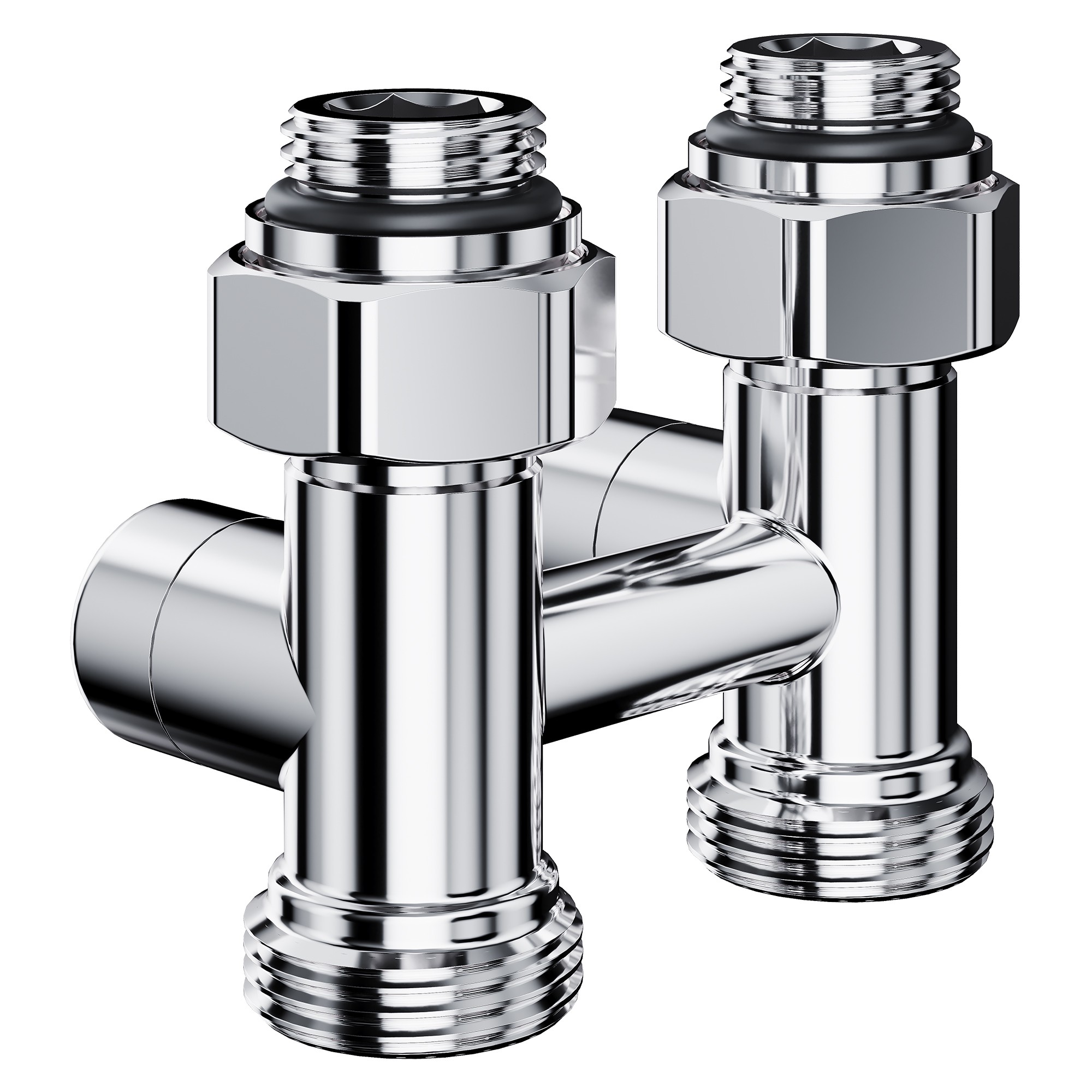 Узел нижнего подключения Royal Thermo Design прямой 1/2 x 3/4 EK хром RTE 07.00103