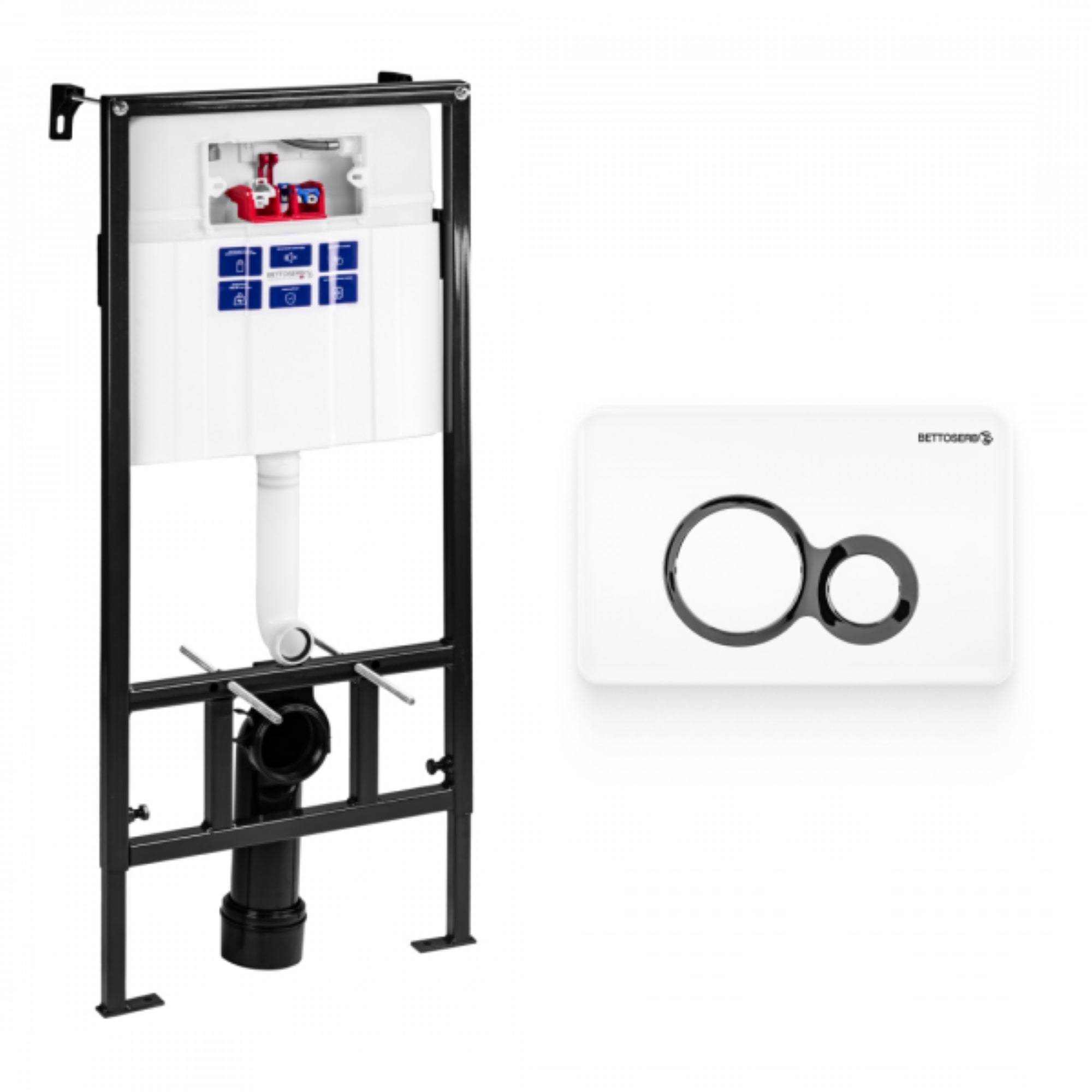 Комплект инсталляции для унитаза Bettoserb Pestan Sava Fix Slim с клавишей Jerez белый глянец/хром матовый НС-1519362