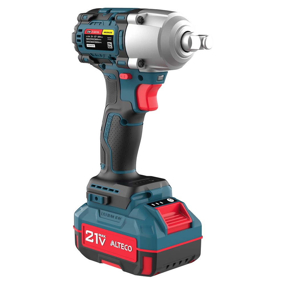 Гайковерт аккумуляторный ударный бесщеточный ALTECO CIW 21-500 BL 71516