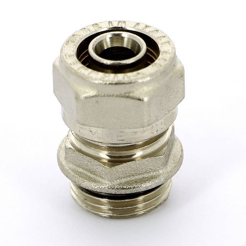 Муфта обжимная Tiemme никелированная с O-ring 16х1/2 НР 1600022