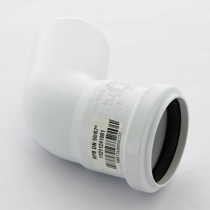 Отвод канализационный REHAU RAUPIANO PLUS 50x67° 11211241001