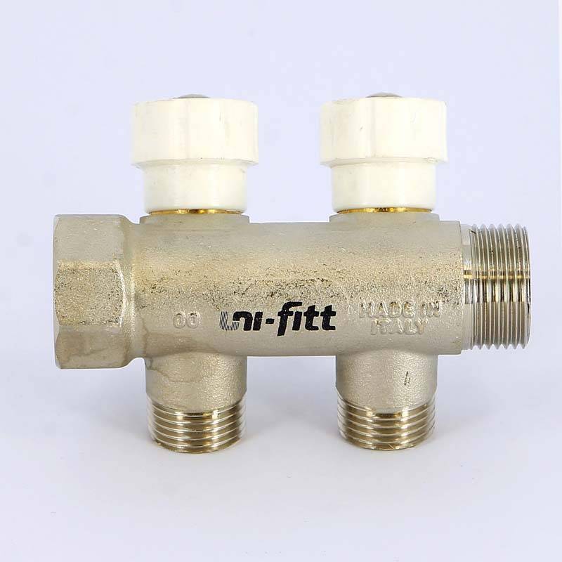 Коллектор с вентилями Uni-Fitt 3/4 2 выхода 3/4 EK 40 мм 402N3320