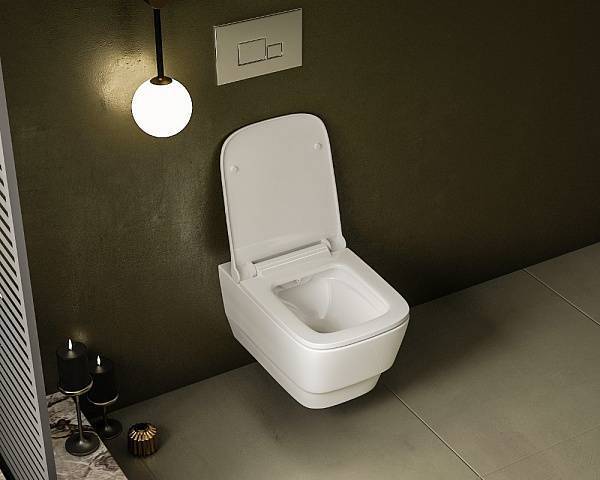 Унитаз подвесной Boheme Bello 35,5х53 см белый глянцевый 971-W