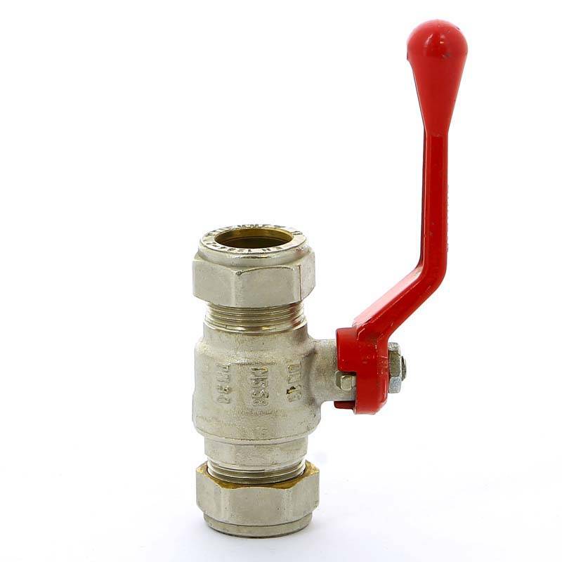 Кран шаровый обжимной Tiemme 2140 18 мм с рычагом 2140008