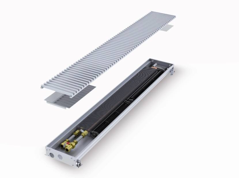 Конвектор внутрипольный MINIB RT T50 с вентилятором 50х161х1500 мм 50-161-1500