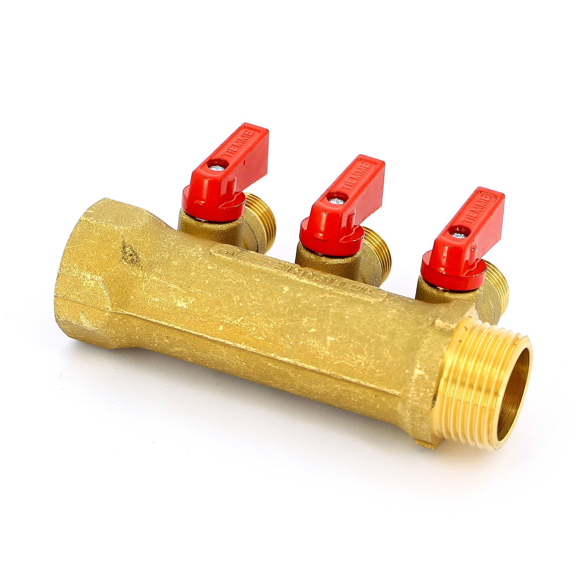 Коллектор Tiemme 1820 1 НВ 3 выхода 1/2 Н 36 мм 1820005