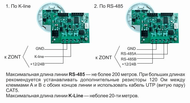 Датчик температуры комнатный ZONT ML-778 RS-485 проводной ML-778