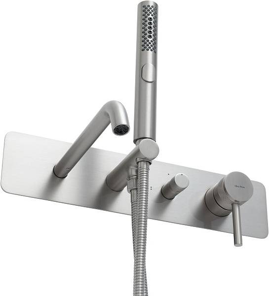 Смеситель для ванны Allen Brau Priority с внутренней частью излив 20 см никель браш 5.31A06-BN