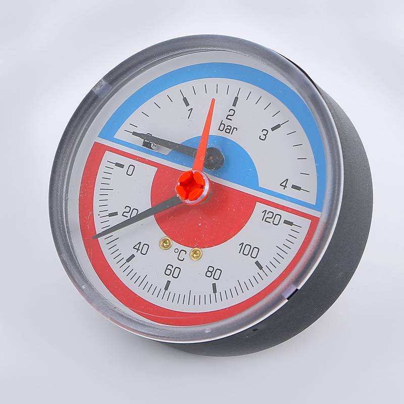 Термоманометр аксиальный Emmeti с запорным клапаном 4 бар 120 °C 1/2 00600012