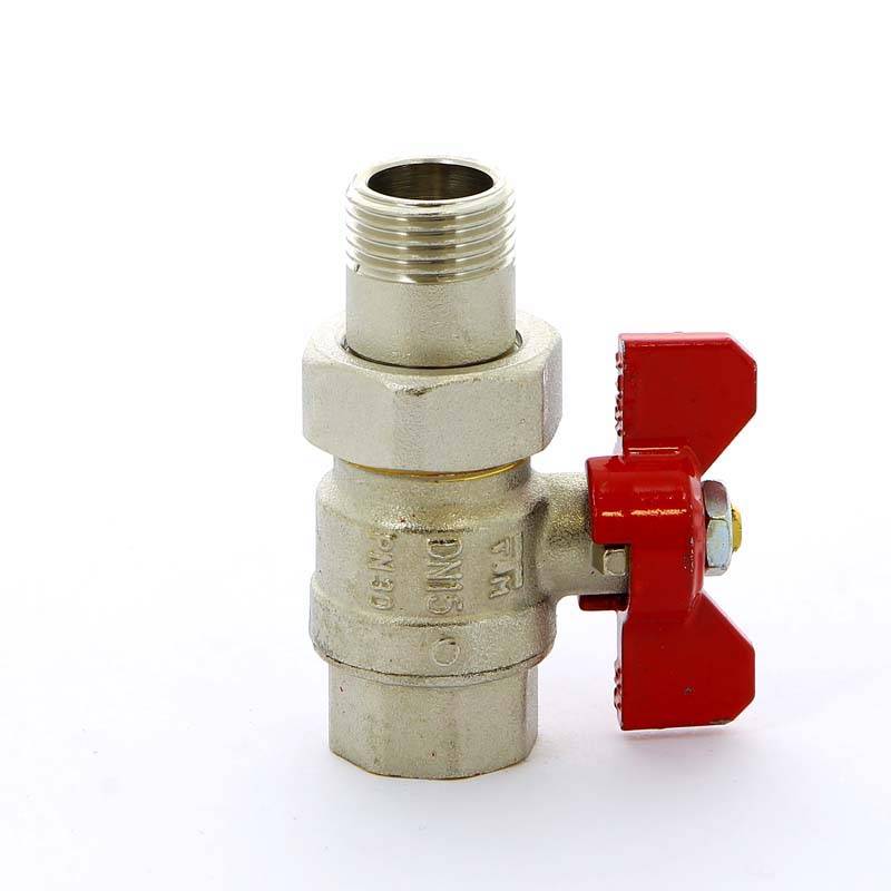 Кран шаровой Tiemme НВ с разъемным соединением для коллектора бабочка 1/2 2120003