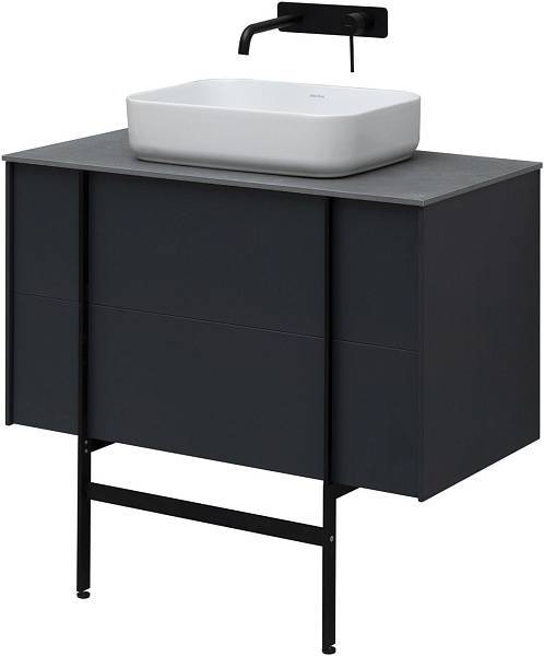 Тумба под раковину Allen Brau Reality 90 см матовый антрацит/черный 1.32006.AM