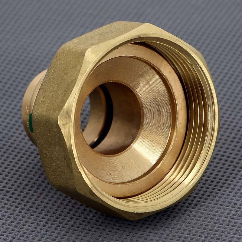 Муфта пресс с накидной гайкой Viega Sanpress 22x1 1/2 бронза 305260