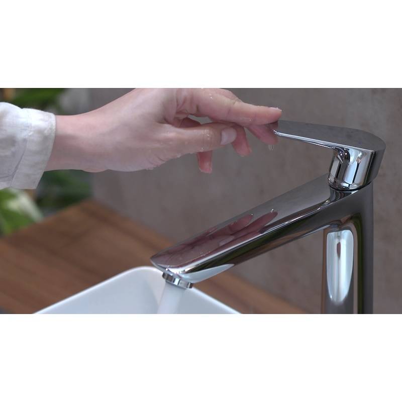 Смеситель для раковины hansgrohe Talis E 240 однорычажный со сливным гарнитуром хром 71716000